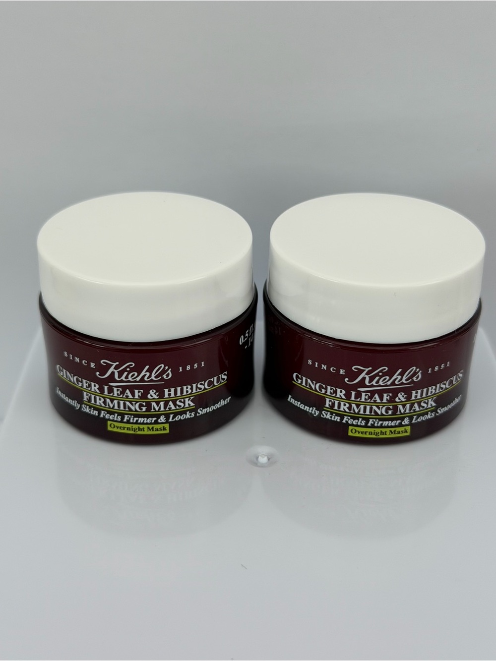 Lot Of 2 Kiehl's Ginger Leaf & Hibiscus Firming Mask Travel Size 0.5oz/14ml Each